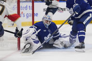 Joseph Woll was brilliant, getting a shutout with the Leafs facing elimination- Source: Imagn