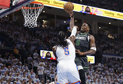 "Ant was scared": NBA fans react as Anthony Edwards engages in shoving contest with OKC's $82,500,000 star in Game 3