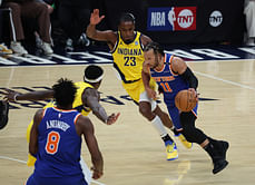 "Now imagine him with Luka": Fans react as ex-NBA champion annihilates Jalen Brunson over dribbling jab amid Knicks' ECF struggles