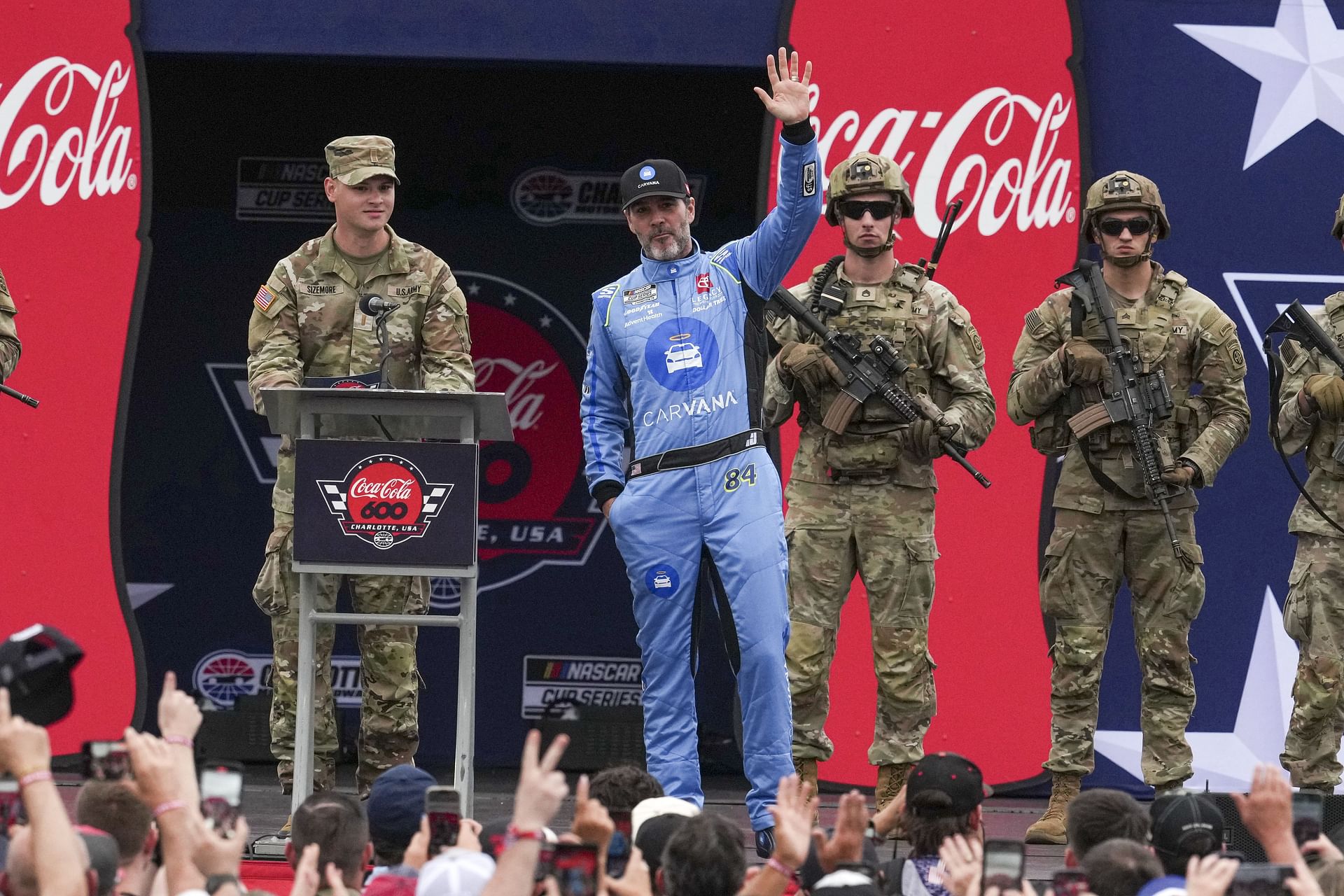 NASCAR Cup Series driver Jimmie Johnson (84) during the Coca-Cola 600 at Charlotte. Source: Imagn