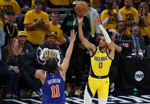 Tyrese Haliburton makes history in Game 4 win over Knicks. (Photo: IMAGN)