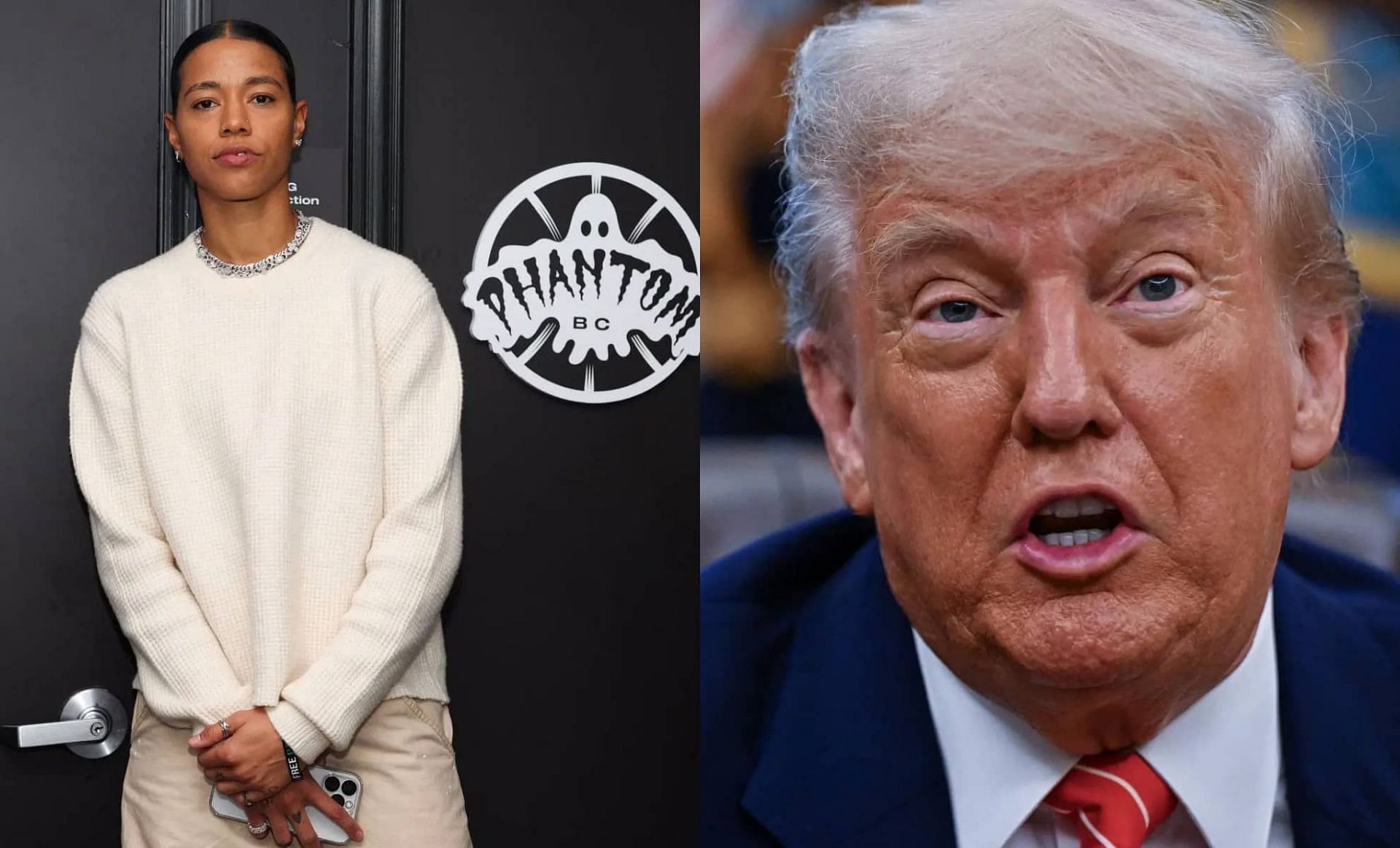 Natasha Cloud and Donald Trump