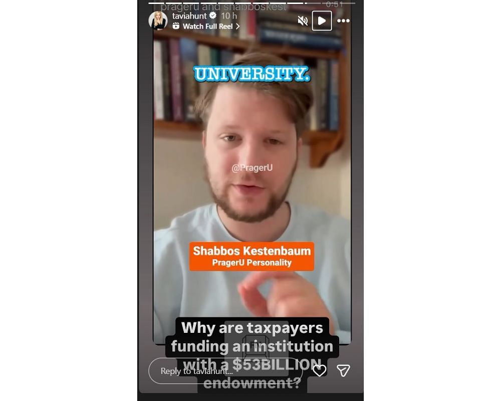 Chiefs&#039; Tavia Hunt questions $53 Billion worth Harvard receiving unaccounted government funding [IG/@taviahunt]