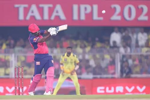Sanju Samson scored 20 runs off 16 deliveries in RR's IPL 2025 home game against CSK. [P/C: iplt20.com]