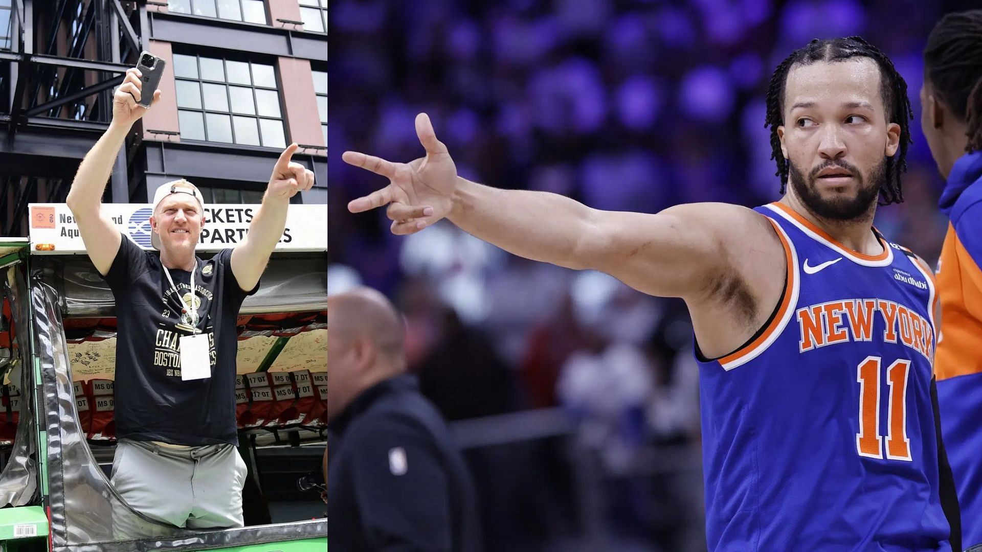 Knicks fans cook Brian Scalabrine after New York takes Game 2 (Photos: IMAGN)