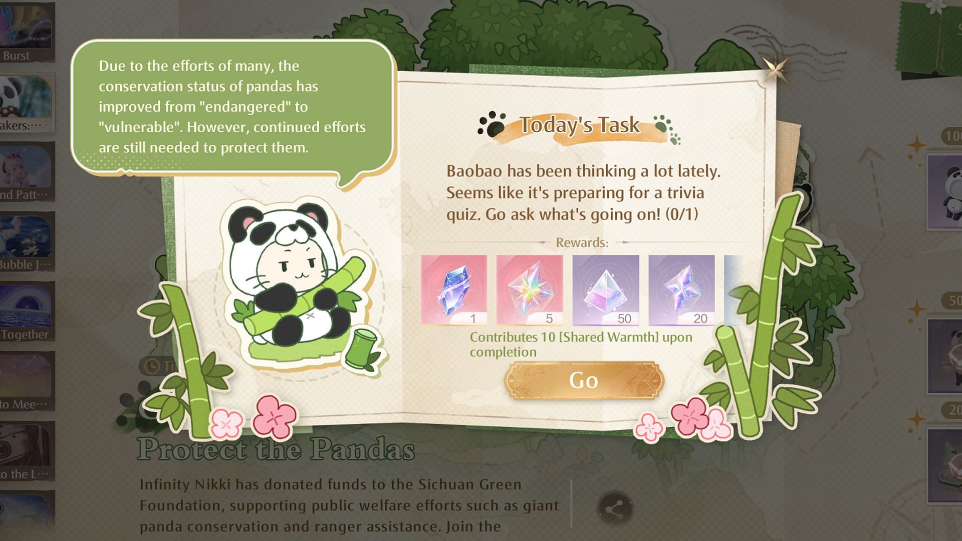 Answering the trivia quiz is the last task in the event (Image via Sportskeeda Gaming/HoYoverse)