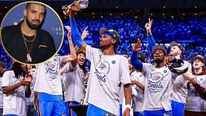Drake dishes out 2-words for Shai Gilgeous-Alexander's dad stealing spotlight from WCF MVP