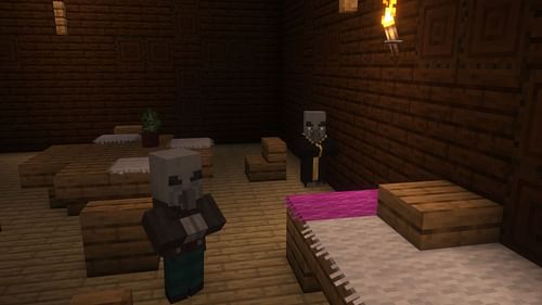 Evokers usually spawn in Woodland Mansions and raids (Image via Sportskeeda Gaming || Mojang Studios)