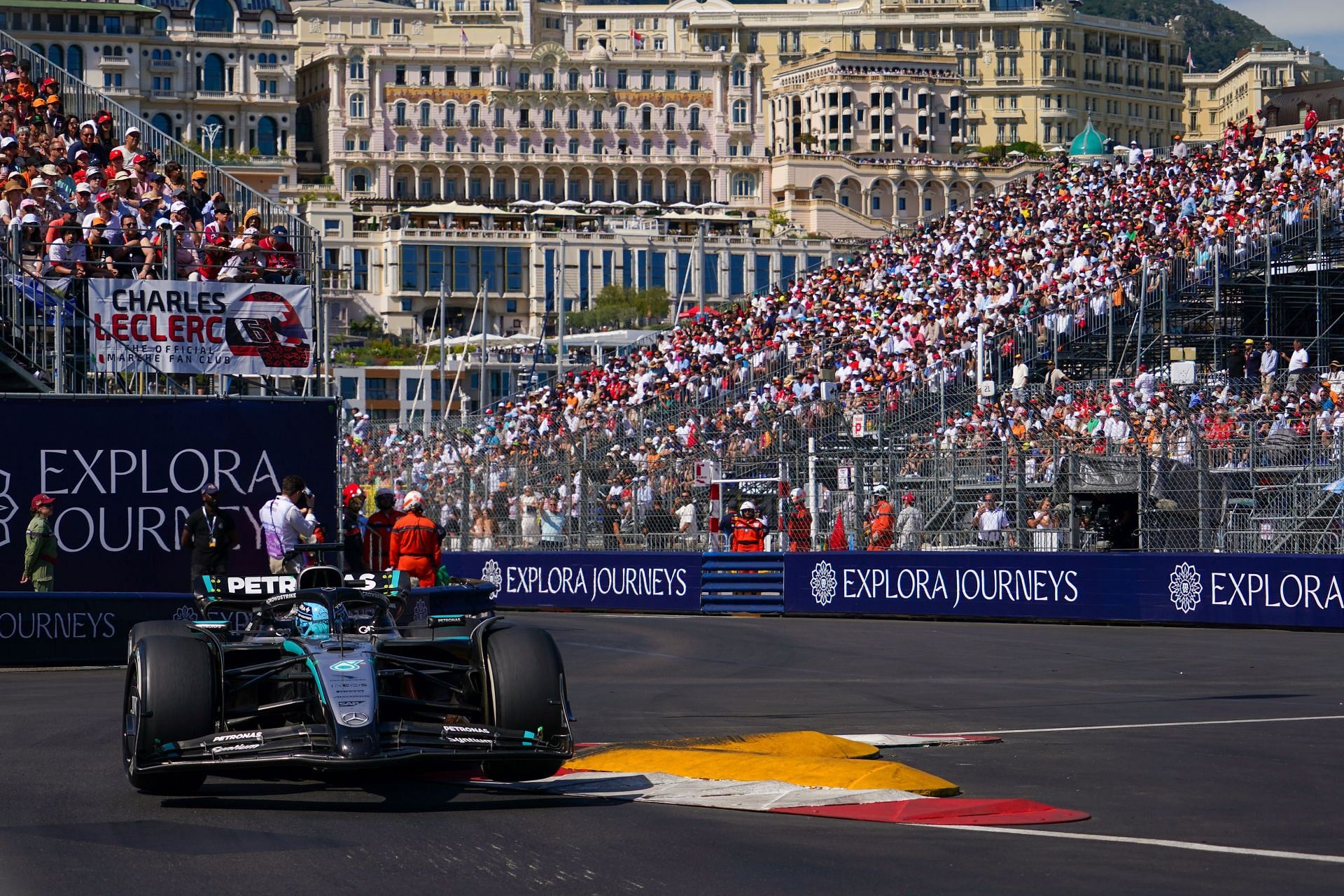 George Russell from the UK drives the (63) Mercedes-AMG Petronas F1 Team F1 W16 E Performance Mercedes during the Formula 1 TAG Heuer Gran Premio di Monaco - Source: Getty