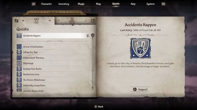 Oblivion Remastered walkthrough: How to complete the Accidents Happen quest (The Dark Brotherhood task)