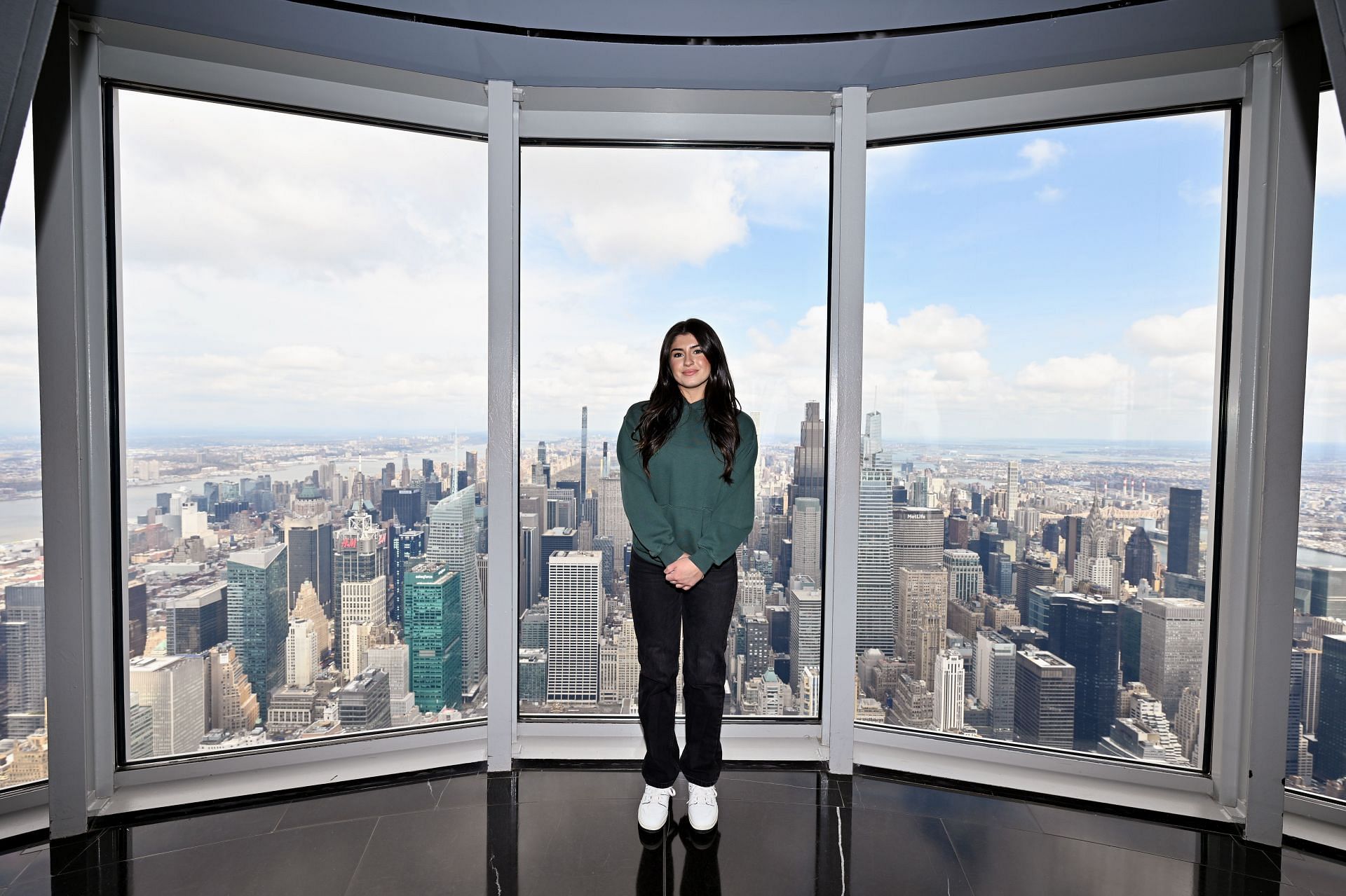 Haiden and Hailie Deegan Visit the Empire State Building - Source: Getty