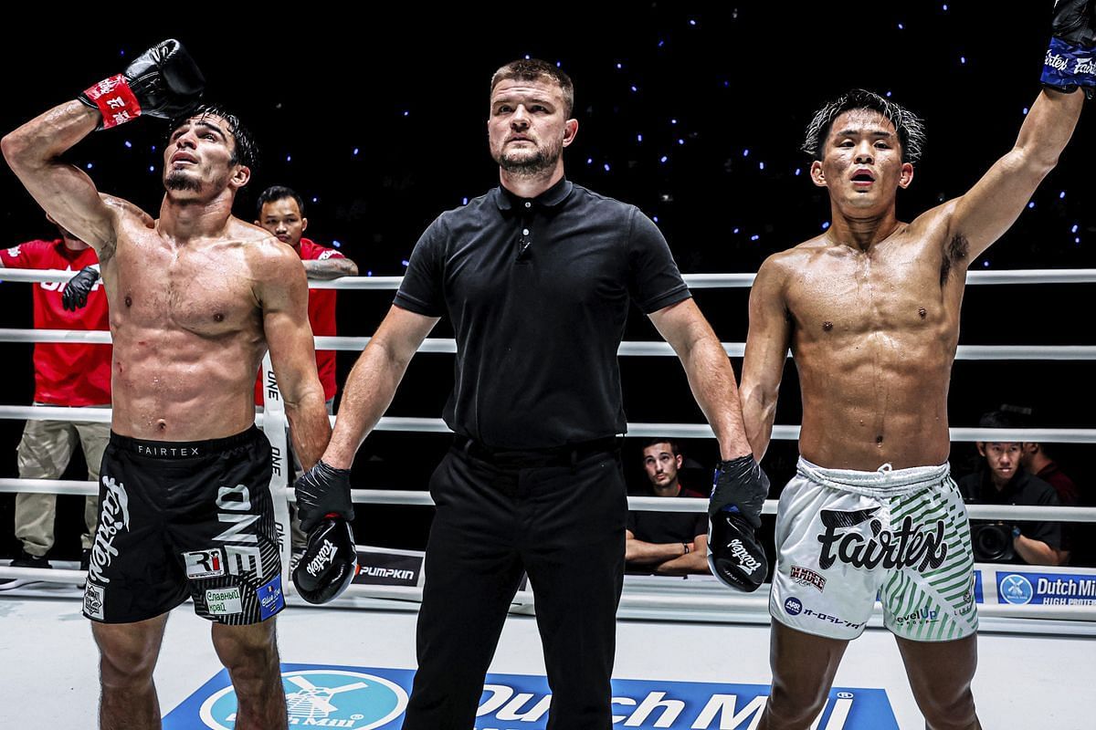 Yuki Yoza (R) beats Elbrus Osmanov ~ Photo credit: ONE Championship