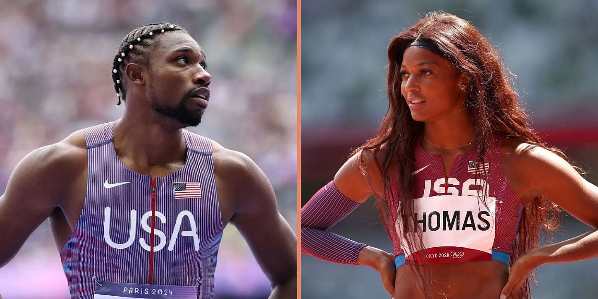 Noah Lyles and Gabby Thomas speak out with curious tweets as the X drama unfolds. PHOTO: Getty Images