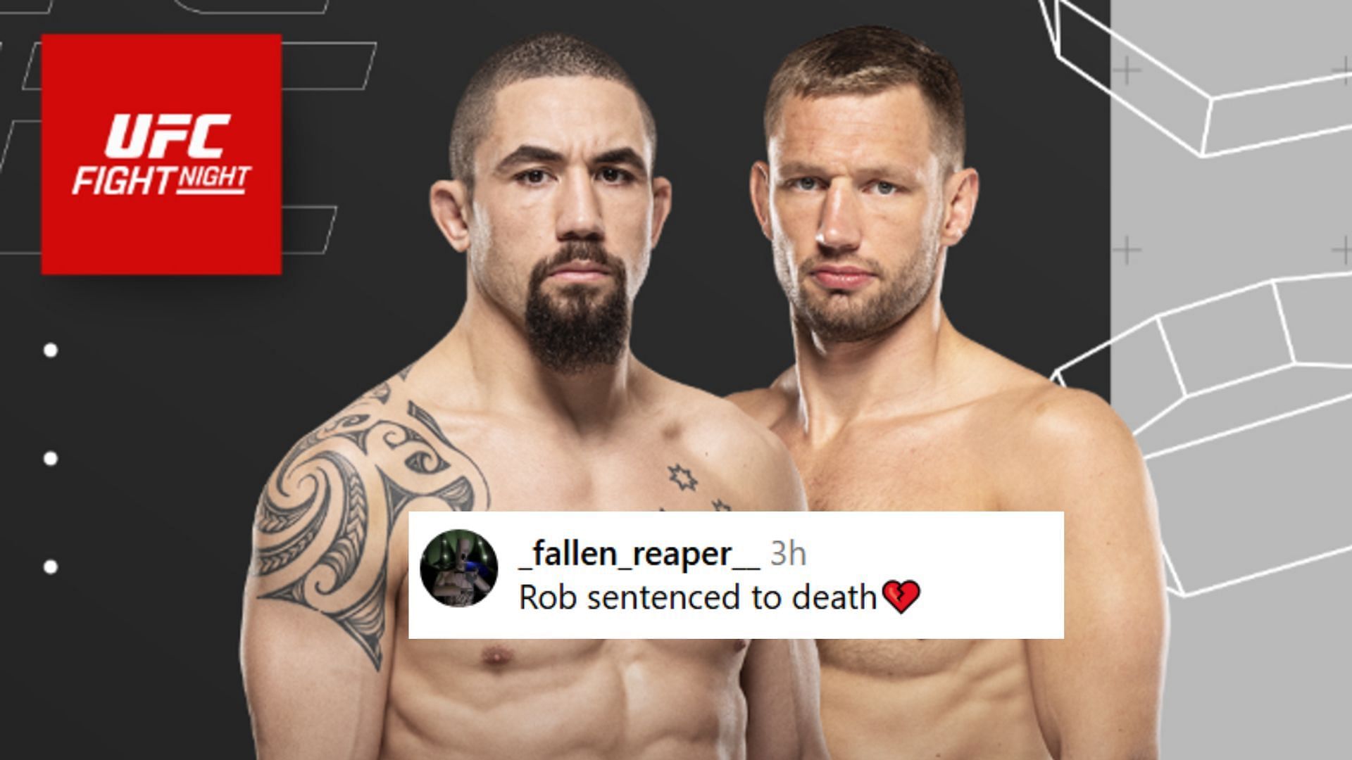 Netizens have reacted to Robert Whittaker (left) vs. Reinier de Ridder (right) fight news. [Images courtesy: @ufc on Instagram]