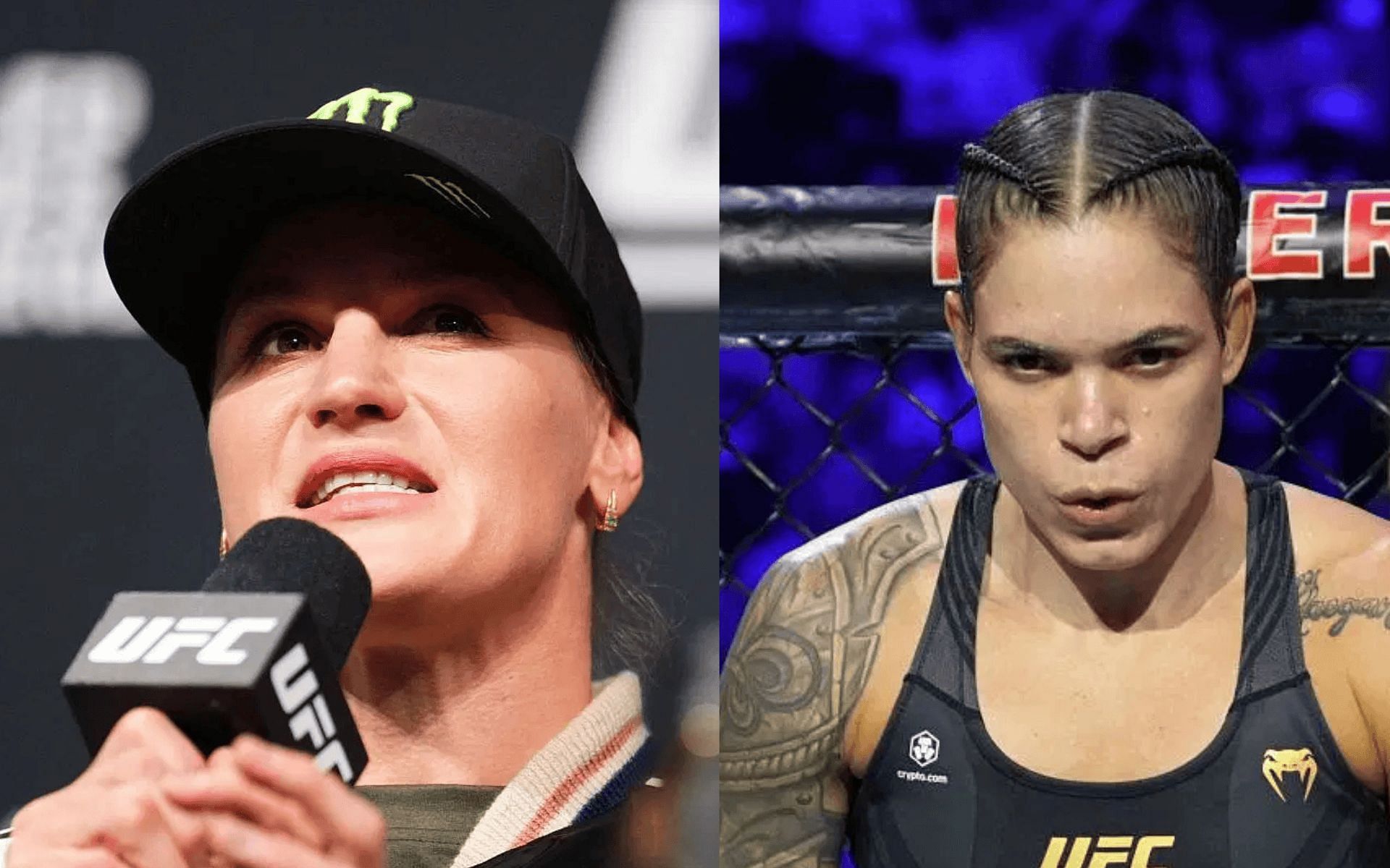 Valentina Shevcheno (left) talks about Amanda Nunes