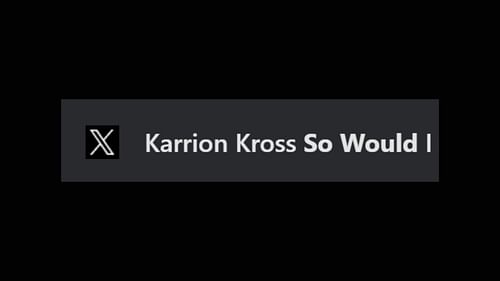 Karrion Kross' original reply in the deleted tweet! [Image credit: X]