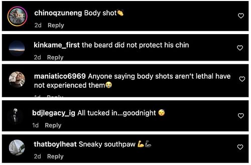 Comments from Instagram