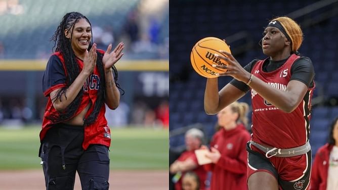 "Squad back at it" "Missed this duo": Fans react as South Carolina's Adhel Tac reunites with former teammate Kamilla Cardoso in latest TikTok
