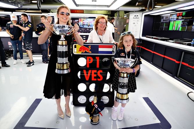 Max Verstappen's mother Sophie Kumpen drops 2-word reaction to the Red Bull driver winning the F1 Imola GP