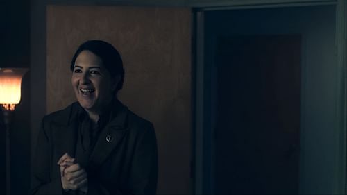 Aunt Phoebe makes her debut in The Handmaid's Tale season 6, offering an unexpected twist in Gilead’s power dynamics. (Image via Hulu)