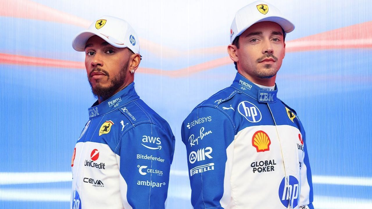 Ferrari drivers Lewis Hamilton and Charles Leclerc [Source: @ScuderiaFerrari/X]