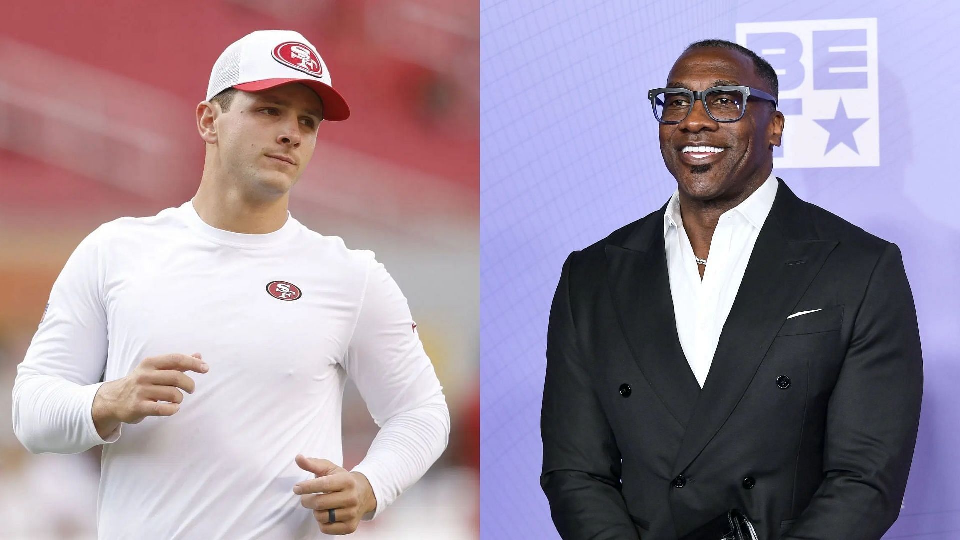 Shannon Sharpe reacts to Brock Purdy signing five-year, $265-million extension with 49ers - via Getty/CMS
