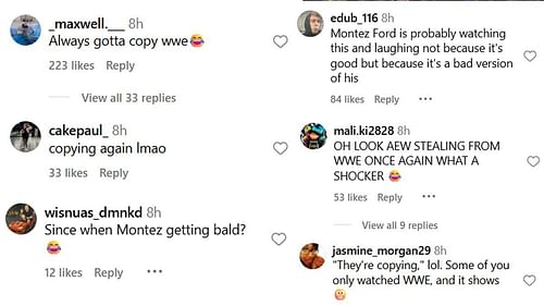 Fans reacted to AEW pulling a similar spot as WWE with Ricochet on Collision (Image via AEW's Instagram)