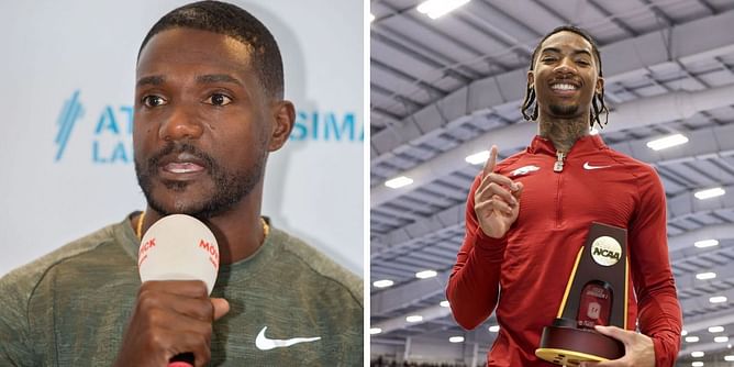 Justin Gatlin drops 2-word reaction as 20 year old Jordan Anthony clocks sub 9.80s unofficially at NCAA Track and Field West Regionals