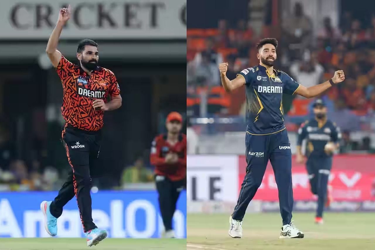 Mohammad Shami (left) and Mohammed Siraj are key bowlers for SRH and GT respectively. [P/C: iplt20.com] 