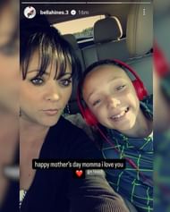 LSU commit Bella Hines shares adorable throwback snap on IG to celebrate Mother's Day. (Image via Instagram @bellahines.3)