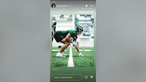 Mason Taylor's girlfriend Sage Warner sends 2-word message for Jets TE (Image Credit: Warner/IG)