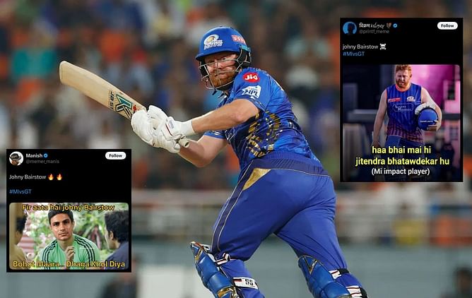 "Jonny Bairstow hi Jitendra Bhatawdekar hai" - Fans react to MI opener's blistering knock in IPL 2025 Eliminator clash vs GT