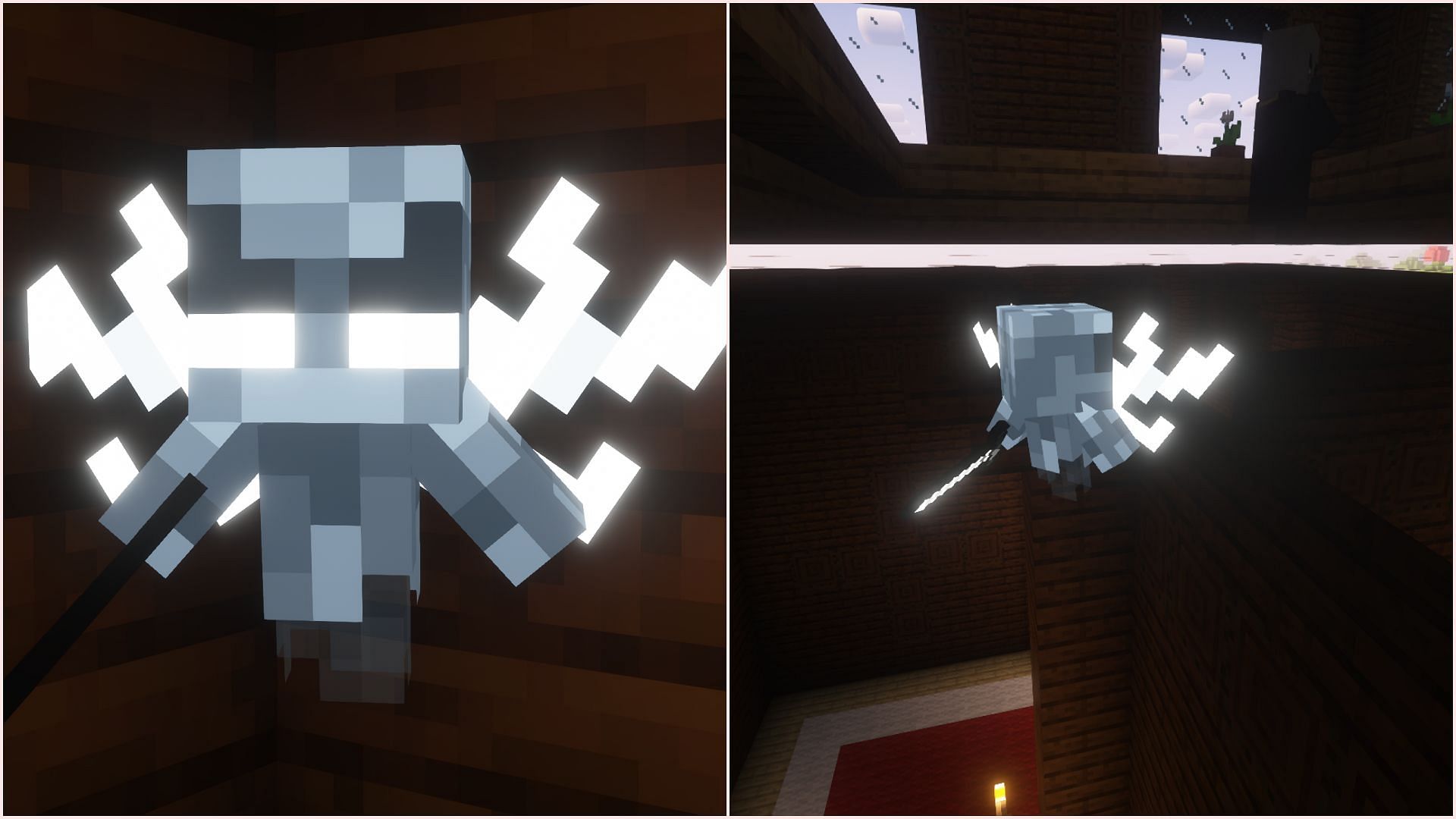 The vex is a pixie-like creature that can attack entities with iron swords and phase through blocks (Image via Sportskeeda Gaming // Mojang Studios)