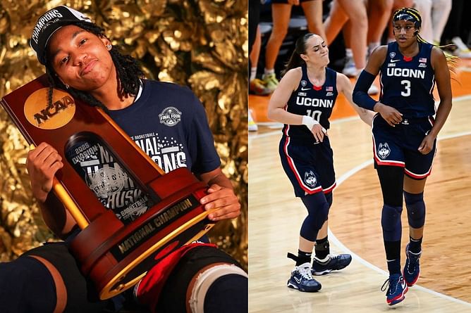 KK Arnold recalls celebrating UConn’s NCAA championship with Aaliyah Edwards and Nika Muhl: “She was dancing”