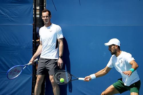 Novak Djokovic and Andy Murray at the Miami Open Presented by Itau 2025 - Day 3 - Source: Getty