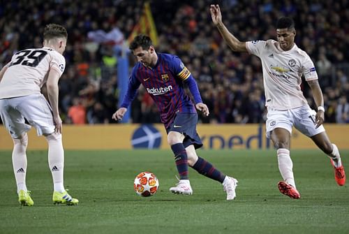 Messi and Rashford (L to R) - Source: Getty