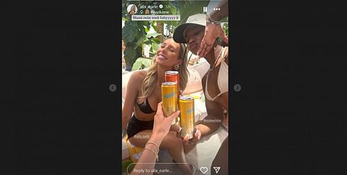 Braxton Berrios’ GF Alix Earle enjoys “Miami Swim Week” in sleek black swimwear with gymnast Olivia Dunne/@alix_earle