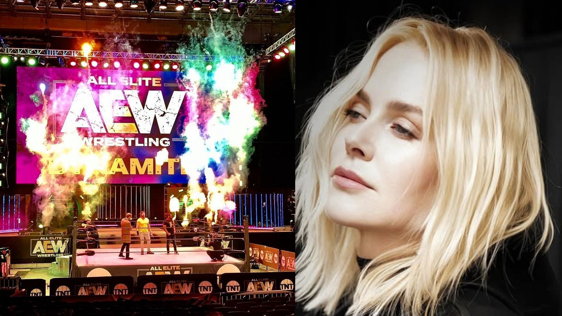 An AEW star recently uploaded a picture with Nicole Kidman. (Images via AEW Facebook and Kidman