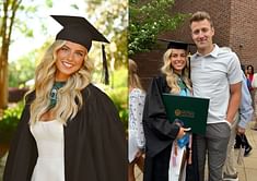 UNC QB Max Johnson drops a 1-word comment as GF Adrienne officially graduates