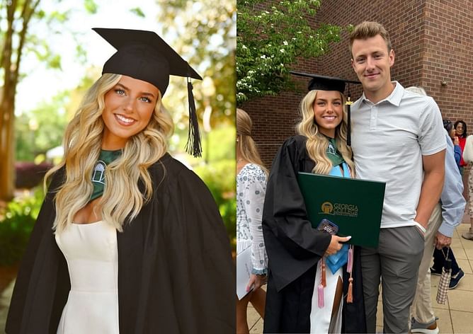 UNC QB Max Johnson drops a 1-word comment as GF Adrienne officially graduates