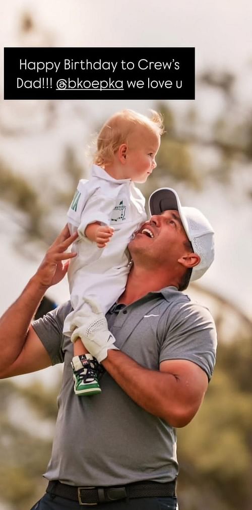 Brooks Koepka with Crew Koepka (Image via Jena Sims on Instagram)