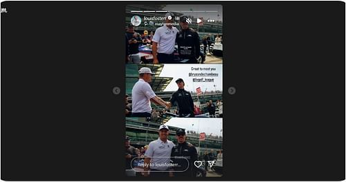 Louis Foster shared photos from his meeting with Bryson DeChambea. Images: @louisfosterr via Instagram