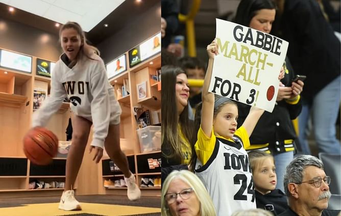 "Omg gabs u touched a basketball": College hoops fans react as former Iowa star Gabbie Marshall spends a fun day in IC