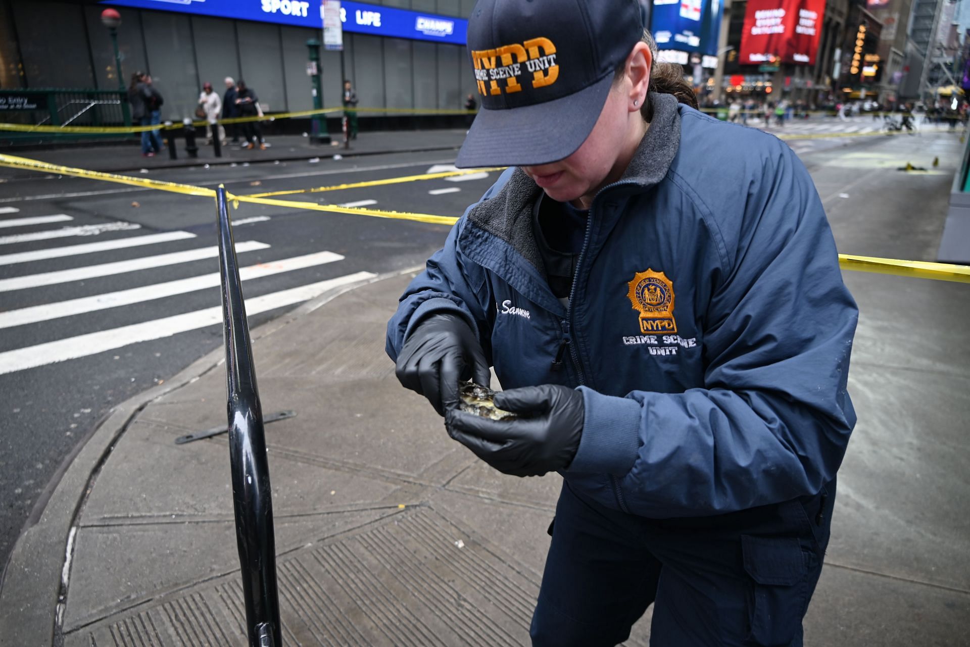Nypd Crime Scene collects evidence on man set on fire - Source: Getty