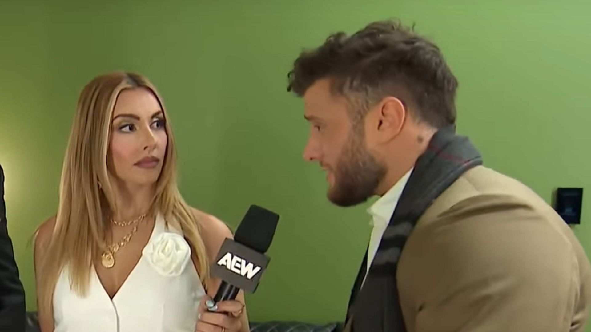 MJF and Alicia Atout both work for AEW. (Image credits: AEW YouTube channel)