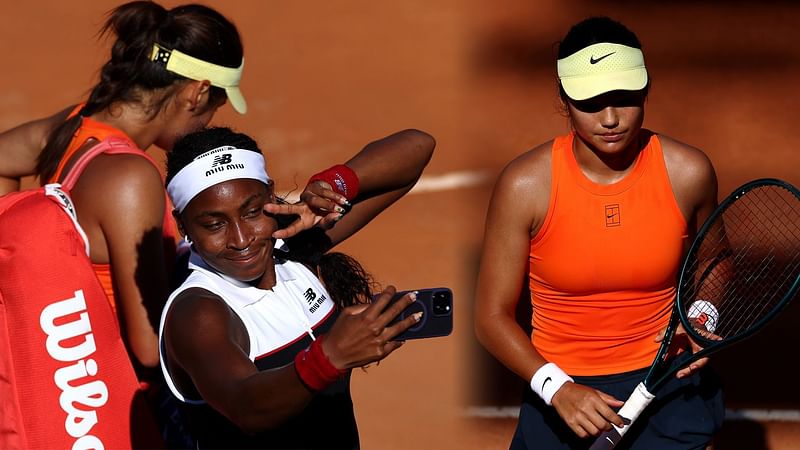 Fans notice peculiar detail in Coco Gauff's body language during Emma Raducanu moment at Italian Open