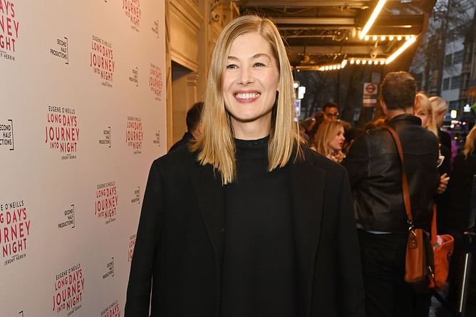 "Punched me down the side of my cheek" - Rosamund Pike recounts being mugged on the street while on her phone with her mother