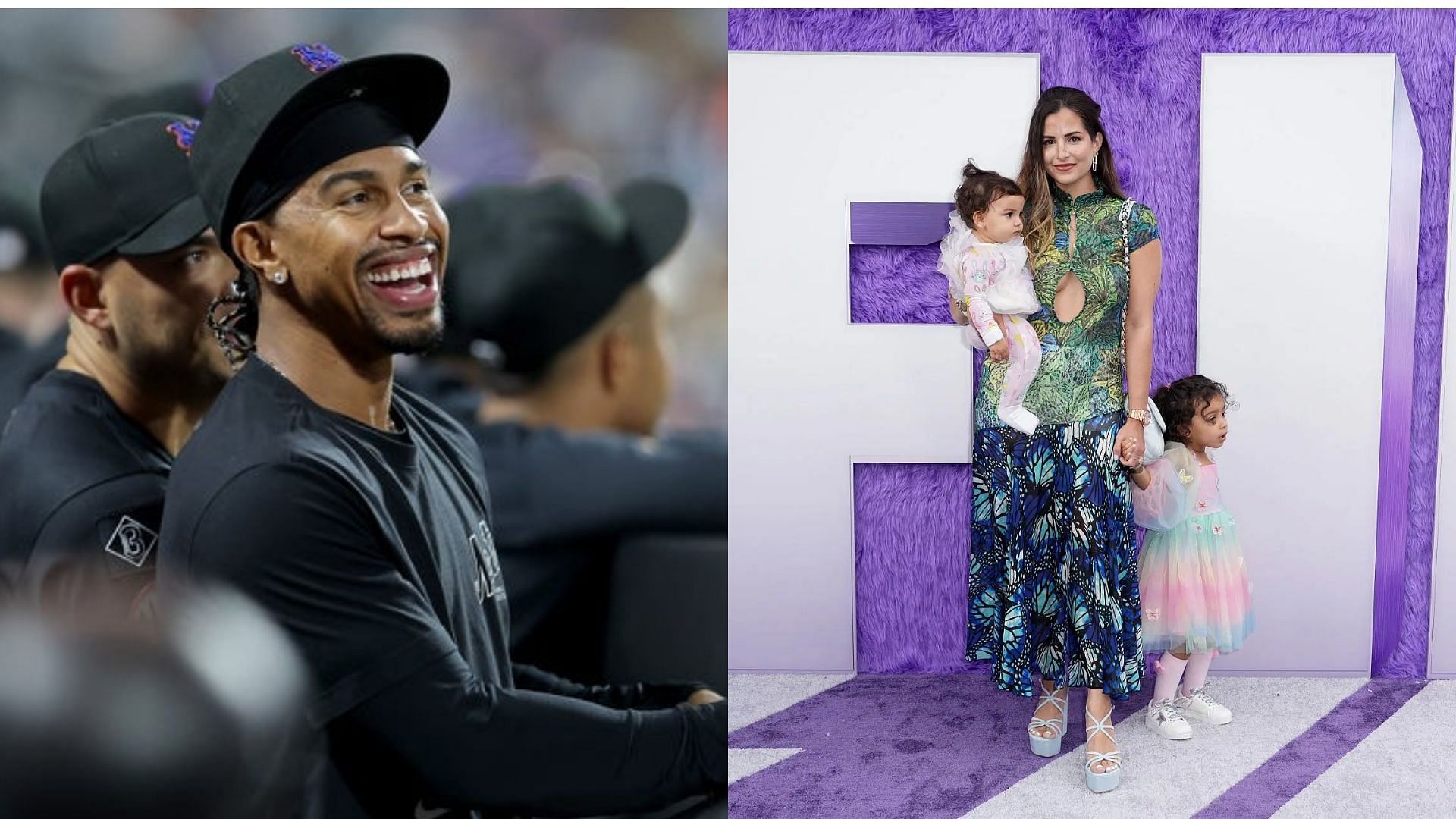 New York Mets Slugger Francisco Lindor, His Wife Katia, &amp; Their Two Daughters, Kalina &amp; Amapola