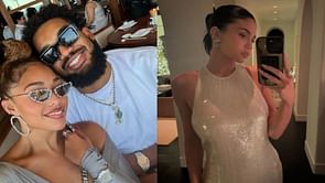 Karl-Anthony Towns' gf Jordyn Woods gushes over Kylie Jenner's stunning swimsuit pictures with Knicks hat