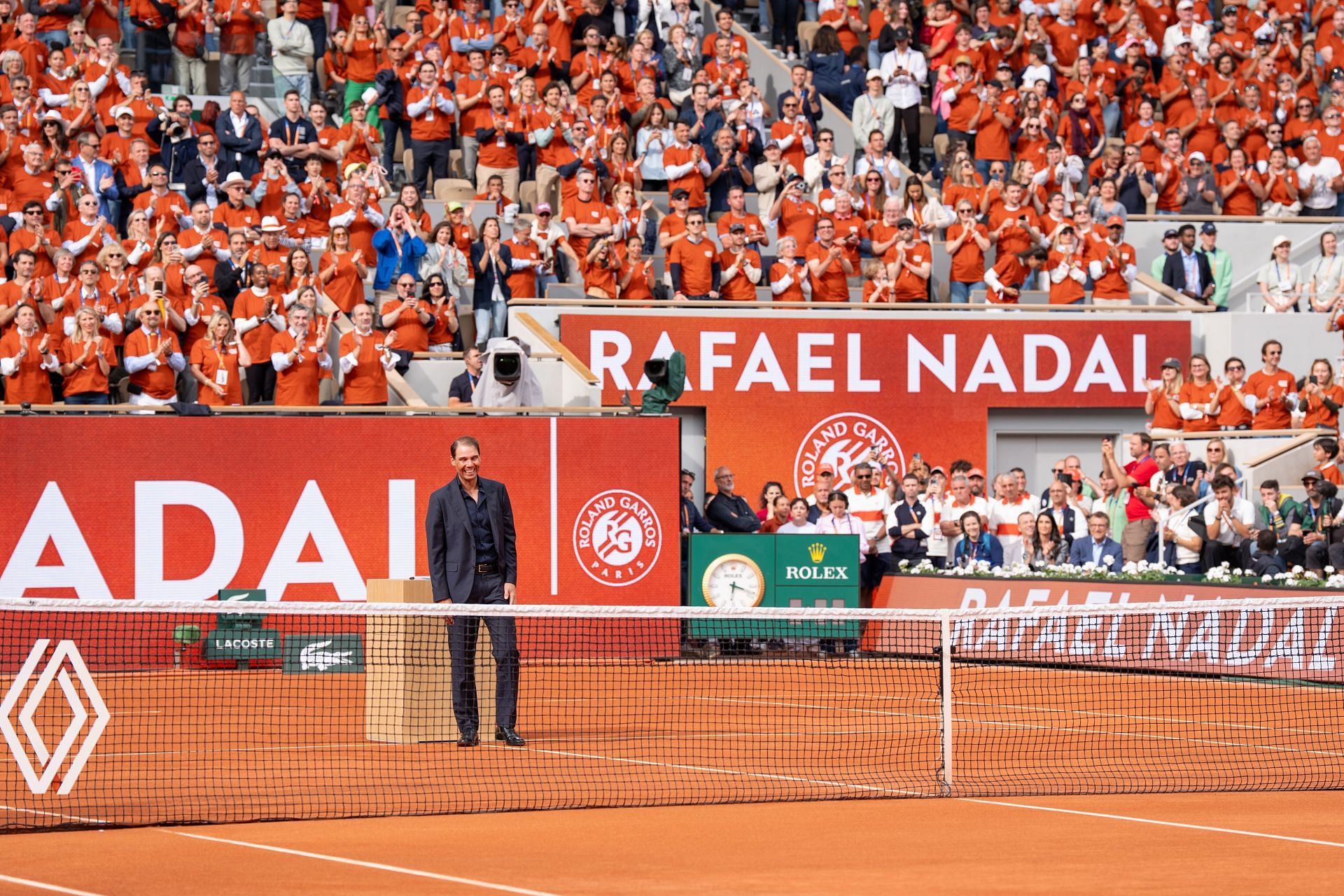 In Picture: Rafael Nadal at his tribute ceremony (Getty)